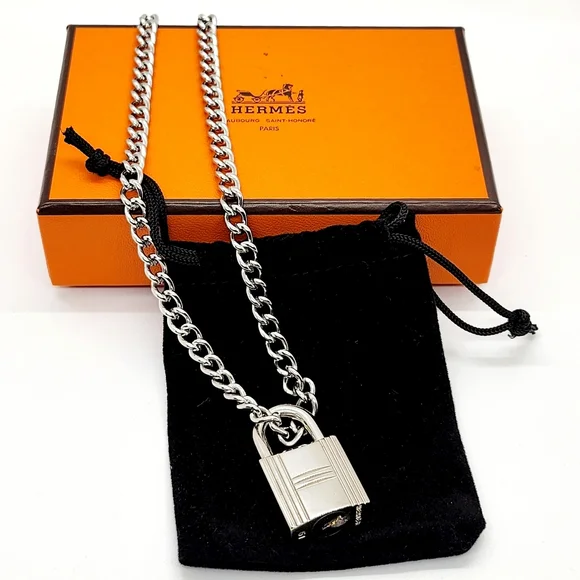 Hermes Cadena Silver Lock #51 On Chain - Picture 7 of 7